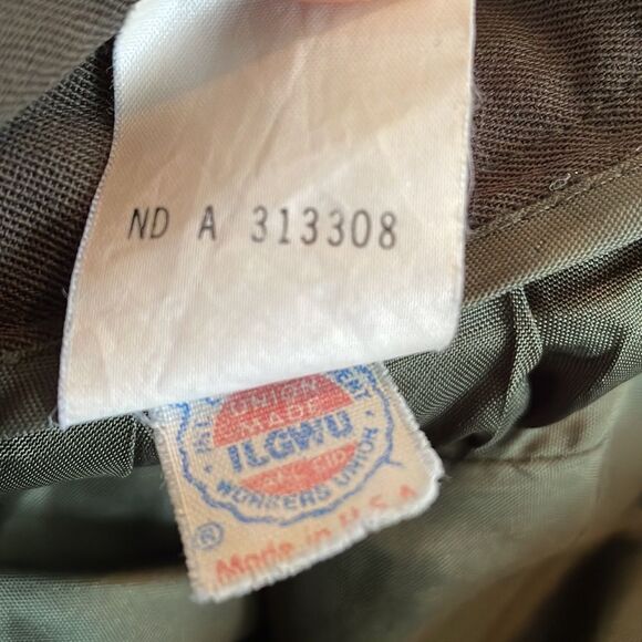 Vtg 70s/80s JH Collectibles dark army green high waisted pleat front pants - Picture 10 of 15